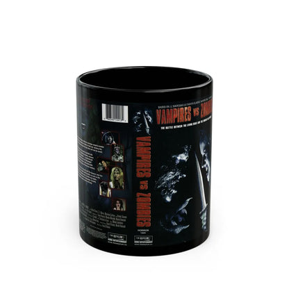 VAMPIRES VS ZOMBIES (VHS COVER) - Black Coffee Mug-11oz-Go Mug Yourself