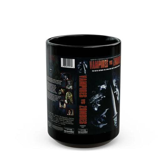 VAMPIRES VS ZOMBIES (VHS COVER) - Black Coffee Mug-15oz-Go Mug Yourself