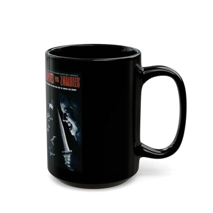 VAMPIRES VS ZOMBIES (VHS COVER) - Black Coffee Mug-Go Mug Yourself