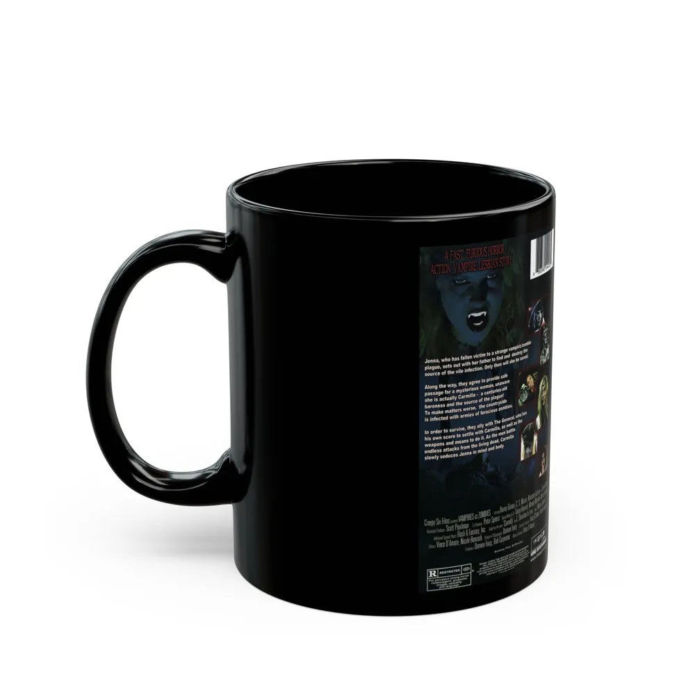 VAMPIRES VS ZOMBIES (VHS COVER) - Black Coffee Mug-Go Mug Yourself