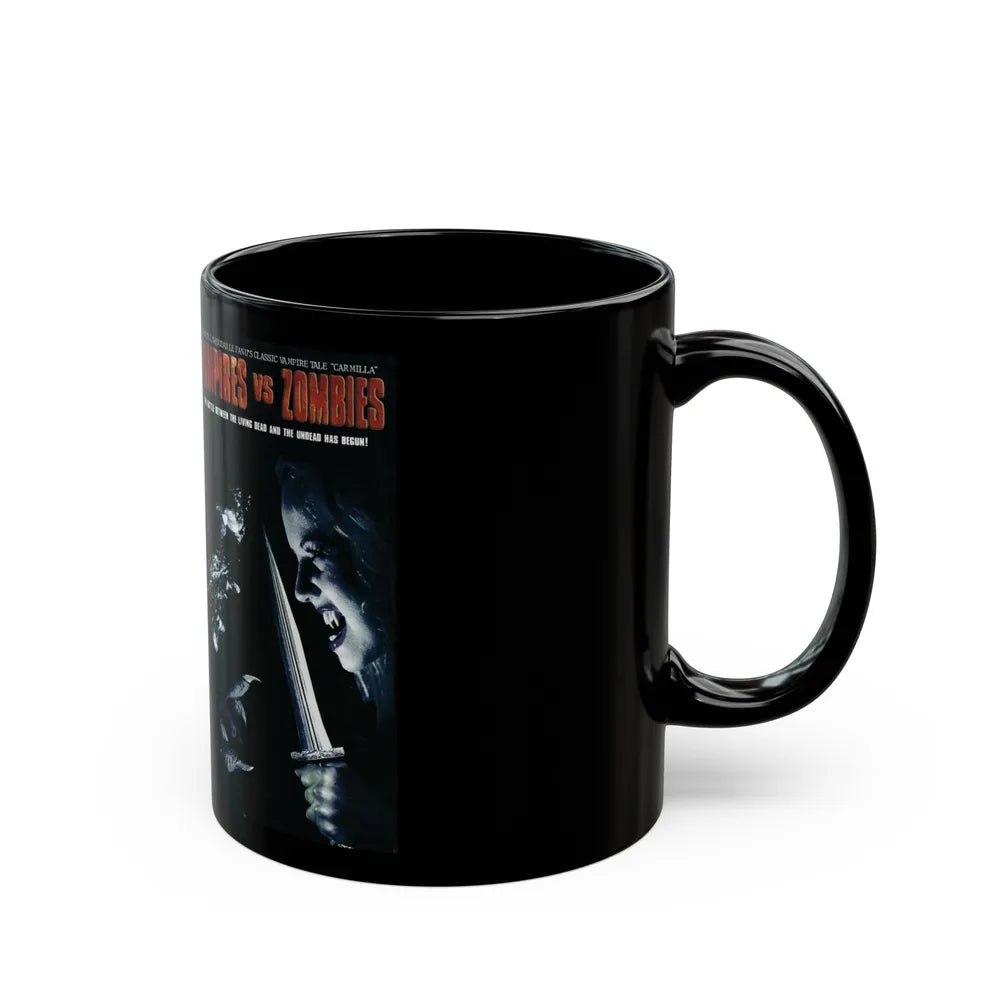 VAMPIRES VS ZOMBIES (VHS COVER) - Black Coffee Mug-Go Mug Yourself