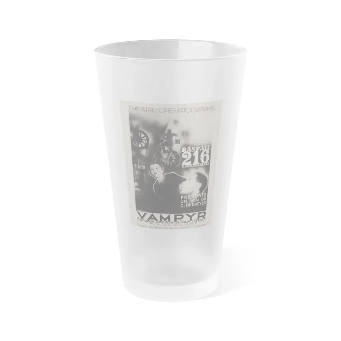 VAMPYR 1932 Movie Poster - Frosted Pint Glass 16oz Default Title - Go Mug Yourself
