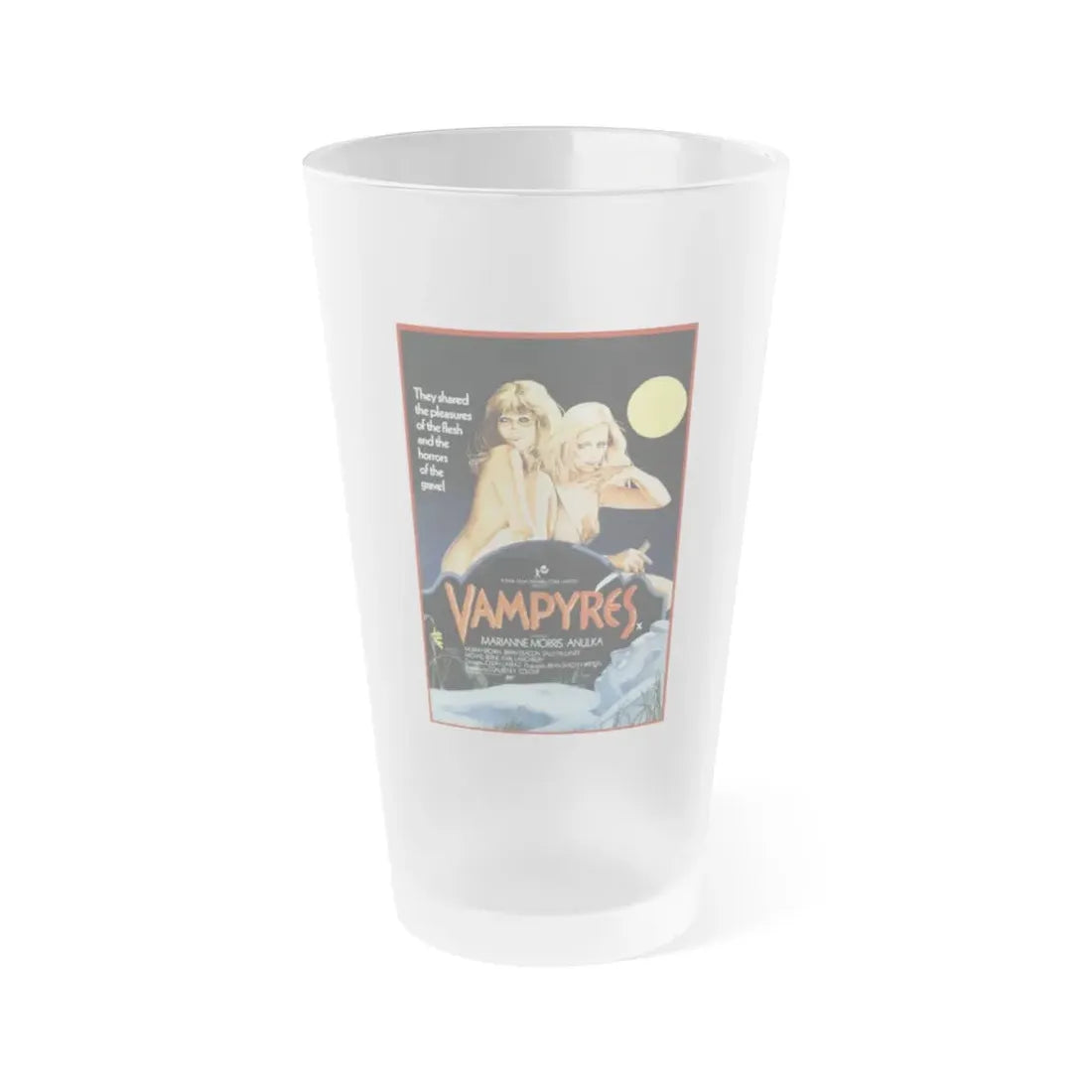 VAMPYRES 1975 Movie Poster - Frosted Pint Glass 16oz Default Title - Go Mug Yourself