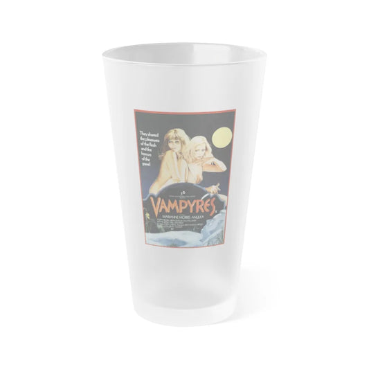 VAMPYRES 1975 Movie Poster - Frosted Pint Glass 16oz-Go Mug Yourself