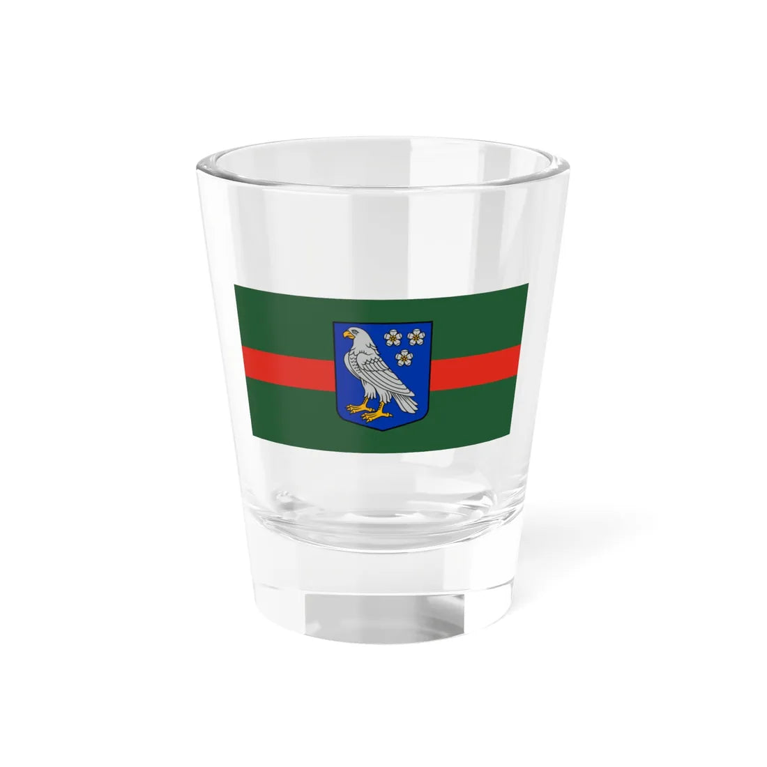 Vandzenes pagasta karogs (Latvia) Shot Glass 1.5oz 1.5oz - Go Mug Yourself