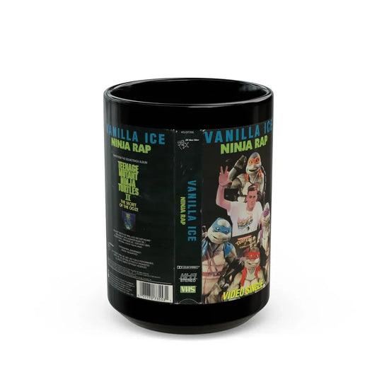 VANILLA ICE NINJA RAP TEENAGE MUTANT NINJA TURTLES (VHS COVER) - Black Coffee Mug 15oz - Go Mug Yourself