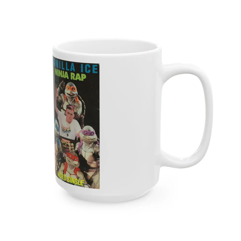 VANILLA ICE NINJA RAP TEENAGE MUTANT NINJA TURTLES (VHS COVER) - White Coffee Mug-Go Mug Yourself