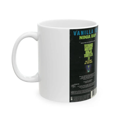 VANILLA ICE NINJA RAP TEENAGE MUTANT NINJA TURTLES (VHS COVER) - White Coffee Mug-Go Mug Yourself