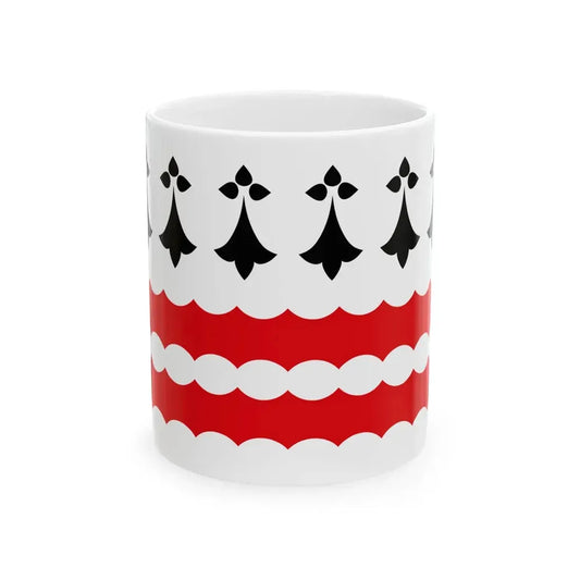 Vannetais Oriental traditional district flag (France) White Coffee Mug 11oz - Go Mug Yourself