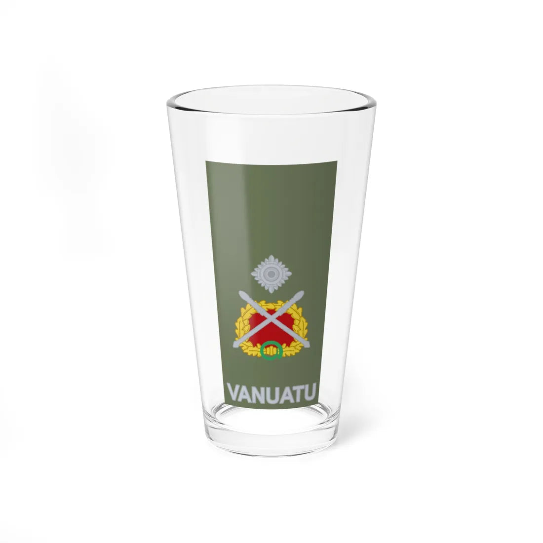Vanuatu Mobile Force OF 7 (Vanuatu) (Military Rank) Pint Glass 16oz 16oz - Go Mug Yourself