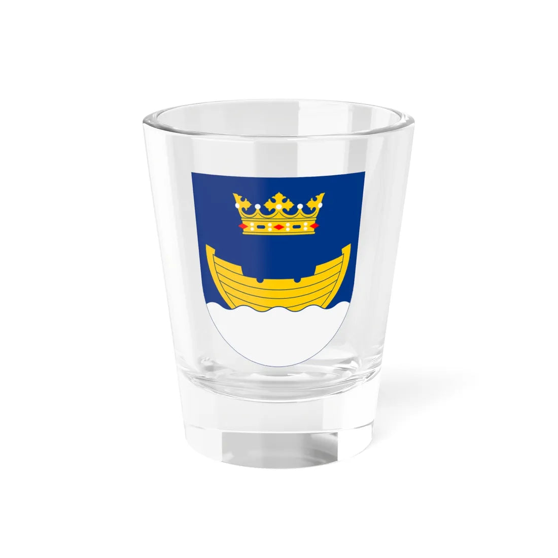 Vapen för Helsingfors stad (Finland) (Coat of Arms) Shot Glass 1.5oz 1.5oz - Go Mug Yourself