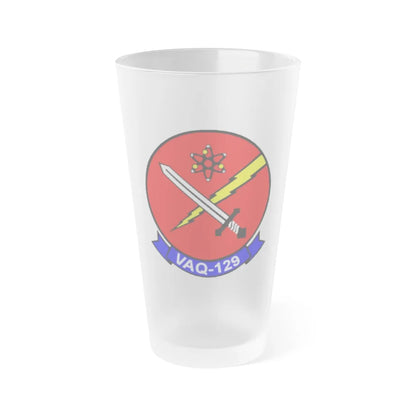 VAQ 129 (U.S. Navy) Frosted Pint Glass 16oz-Go Mug Yourself