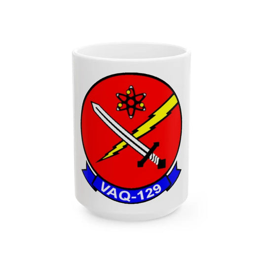 VAQ 129 (U.S. Navy) White Coffee Mug-15oz-Go Mug Yourself