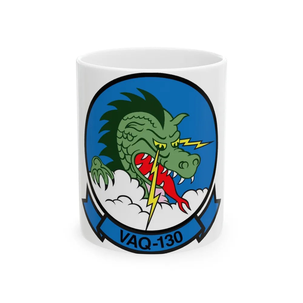 VAQ 130 Electronic Attack Squadron 130 (U.S. Navy) White Coffee Mug-11oz-Go Mug Yourself