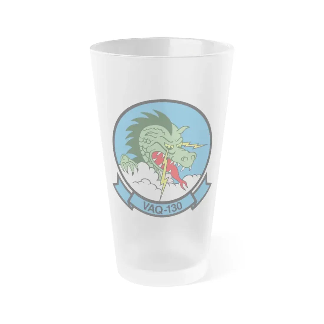 VAQ 130 Electronic Attack Squadron 130 (U.S. Navy) Frosted Pint Glass 16oz Default Title - Go Mug Yourself