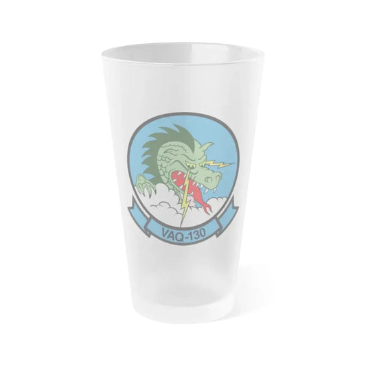 VAQ 130 Electronic Attack Squadron 130 (U.S. Navy) Frosted Pint Glass 16oz Default Title - Go Mug Yourself