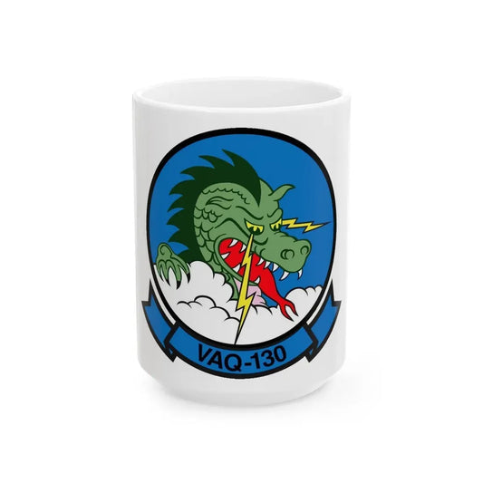 VAQ 130 Electronic Attack Squadron 130 (U.S. Navy) White Coffee Mug 15oz - Go Mug Yourself