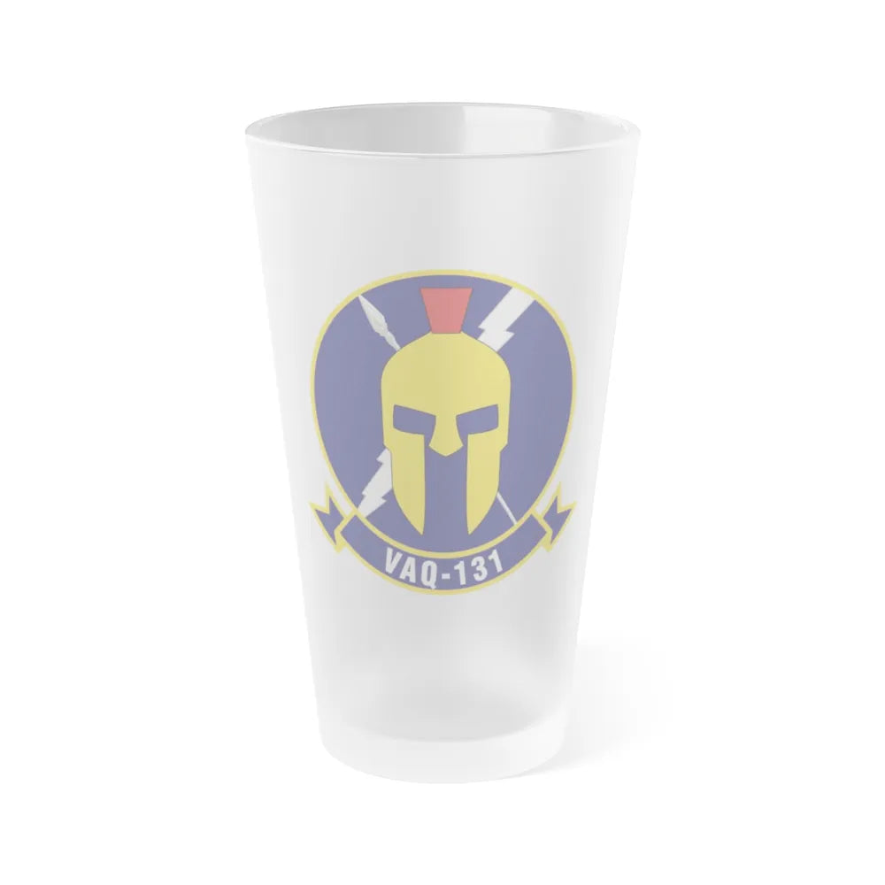 VAQ 131 Electronic Attack Squadron 131 (U.S. Navy) Frosted Pint Glass 16oz-Go Mug Yourself