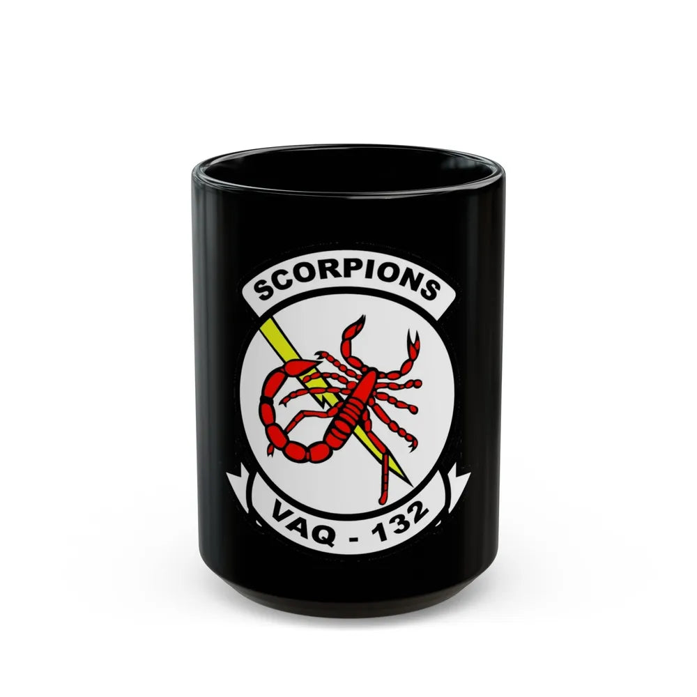 VAQ 132 Electronic Attack Squadron 132 (U.S. Navy) Black Coffee Mug-15oz-Go Mug Yourself