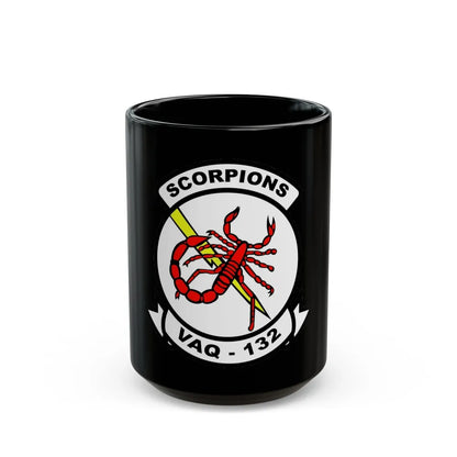 VAQ 132 Electronic Attack Squadron 132 (U.S. Navy) Black Coffee Mug-15oz-Go Mug Yourself