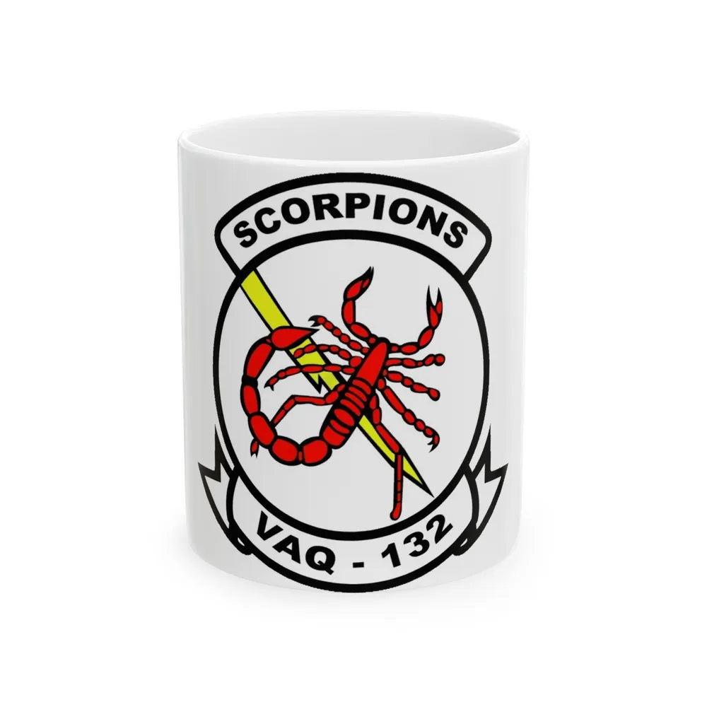 VAQ 132 Electronic Attack Squadron 132 (U.S. Navy) White Coffee Mug-11oz-Go Mug Yourself