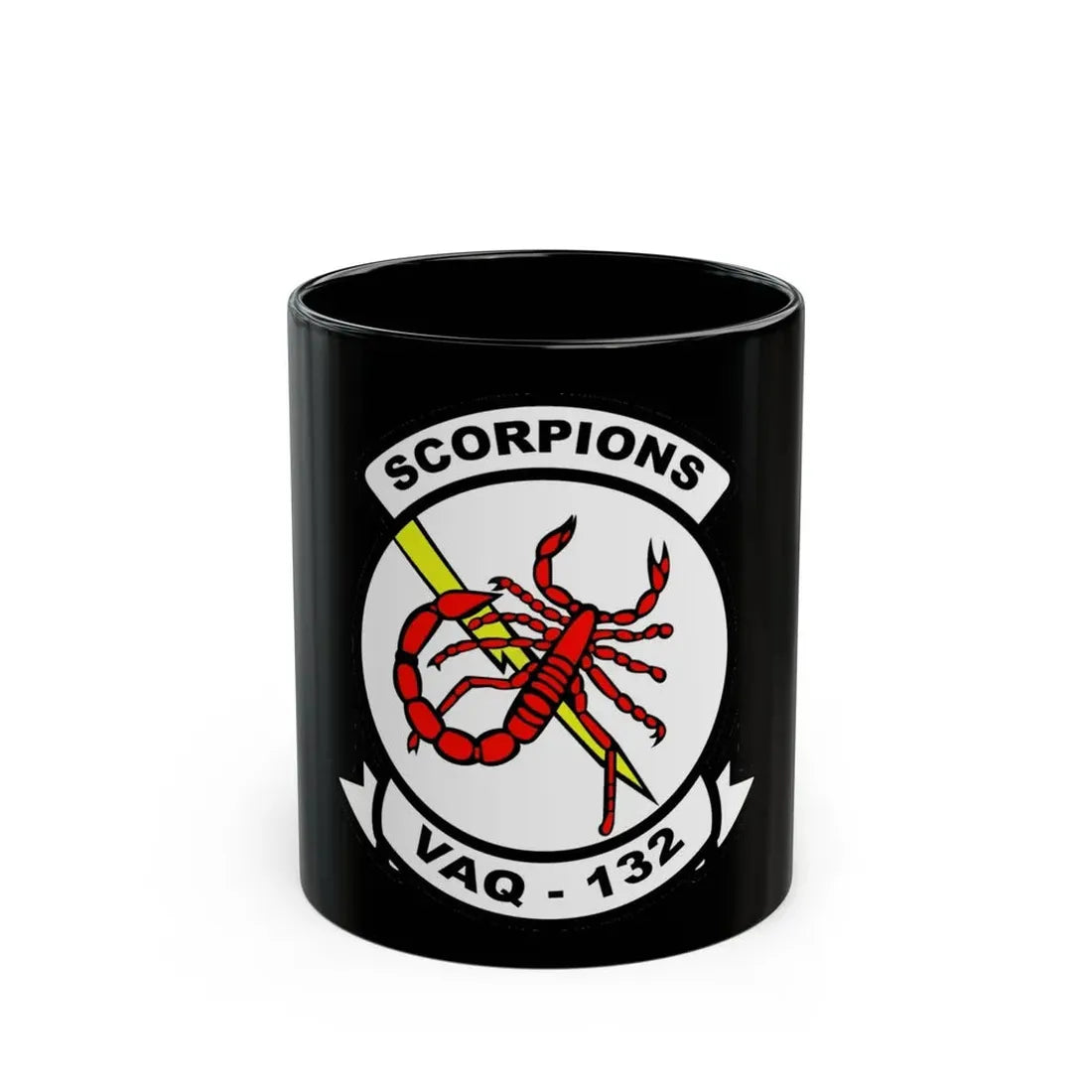 VAQ 132 Electronic Attack Squadron 132 (U.S. Navy) Black Coffee Mug 11oz - Go Mug Yourself