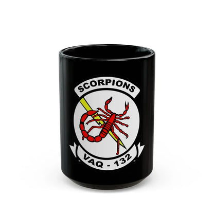 VAQ 132 Electronic Attack Squadron 132 (U.S. Navy) Black Coffee Mug 15oz - Go Mug Yourself