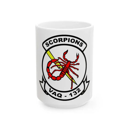 VAQ 132 Electronic Attack Squadron 132 (U.S. Navy) White Coffee Mug 15oz - Go Mug Yourself
