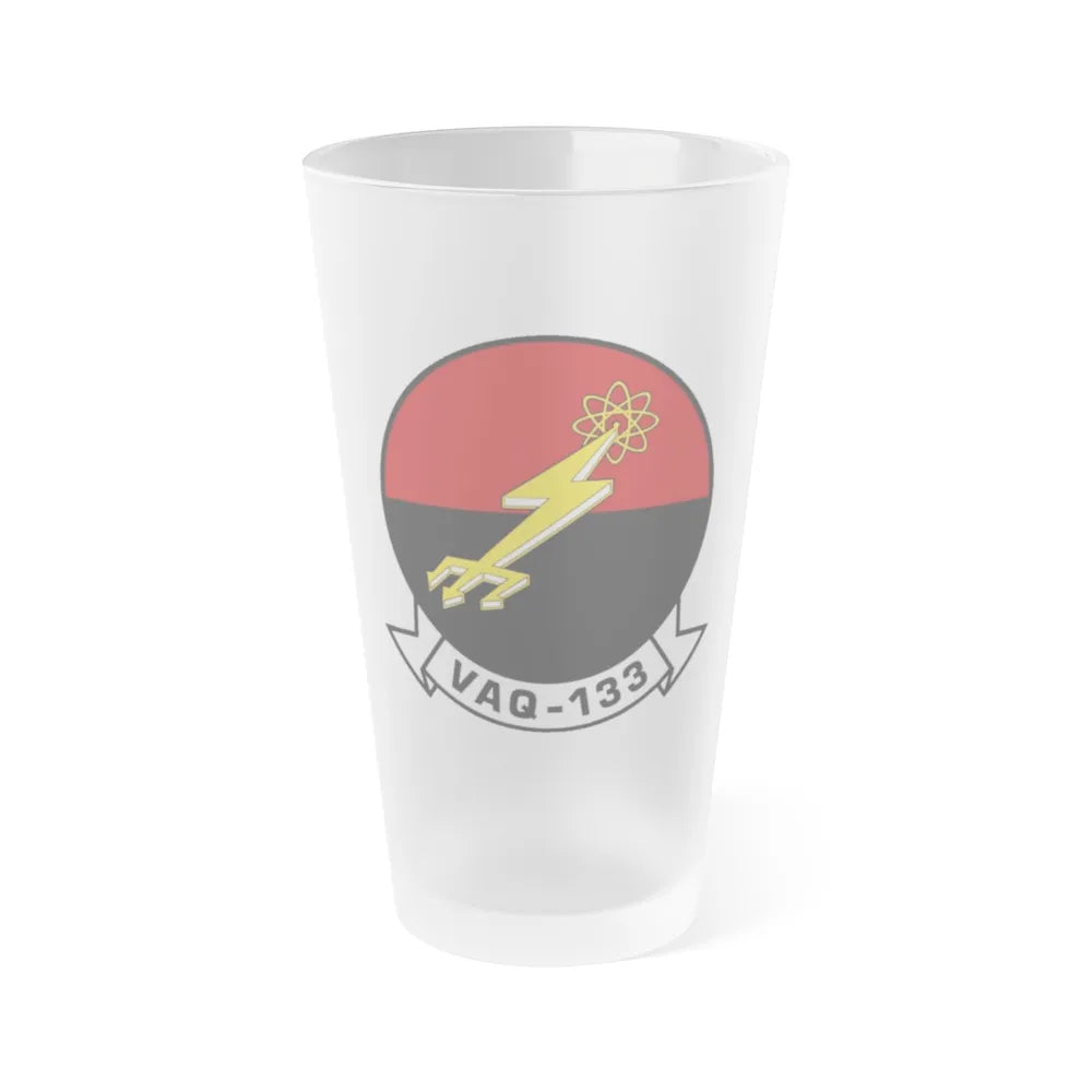 VAQ 133 Electronic Attack Squadron 133 (U.S. Navy) Frosted Pint Glass 16oz-Go Mug Yourself