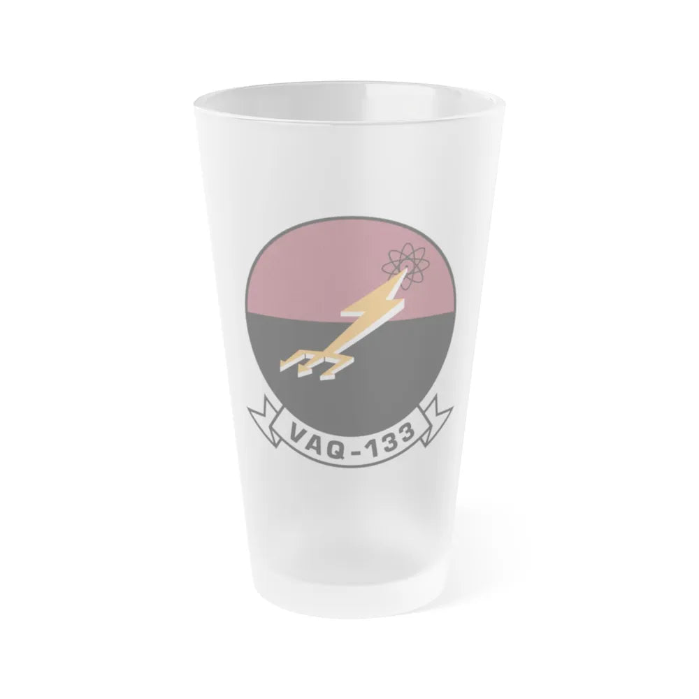 VAQ 133 (U.S. Navy) Frosted Pint Glass 16oz-Go Mug Yourself