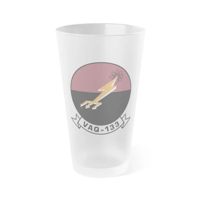 VAQ 133 (U.S. Navy) Frosted Pint Glass 16oz-Go Mug Yourself