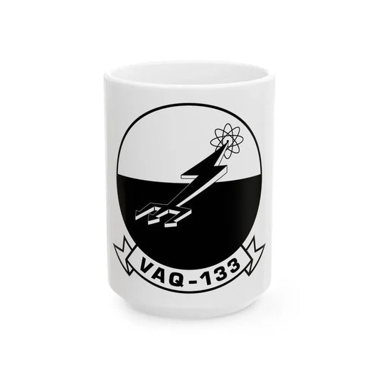 VAQ 133BW (U.S. Navy) White Coffee Mug 15oz - Go Mug Yourself
