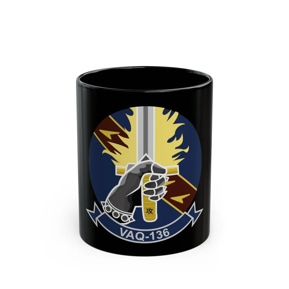 VAQ 136 Electronic Attack Squadron 136 (U.S. Navy) Black Coffee Mug-11oz-Go Mug Yourself