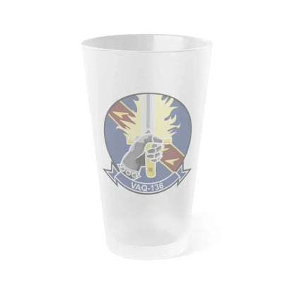 VAQ 136 Electronic Attack Squadron 136 (U.S. Navy) Frosted Pint Glass 16oz Default Title - Go Mug Yourself