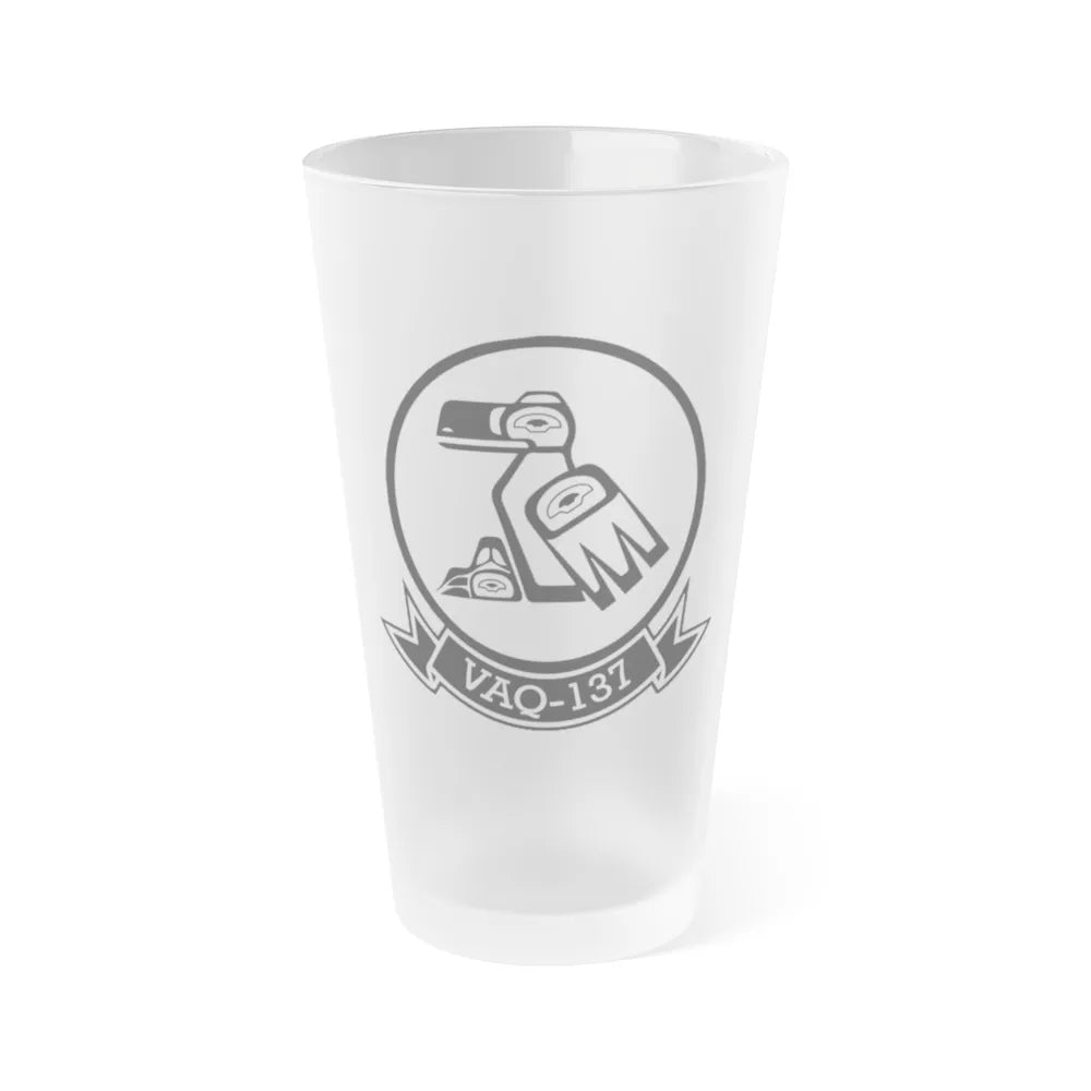 VAQ 137 Electronic Attack Squadron 137 (U.S. Navy) Frosted Pint Glass 16oz-Go Mug Yourself