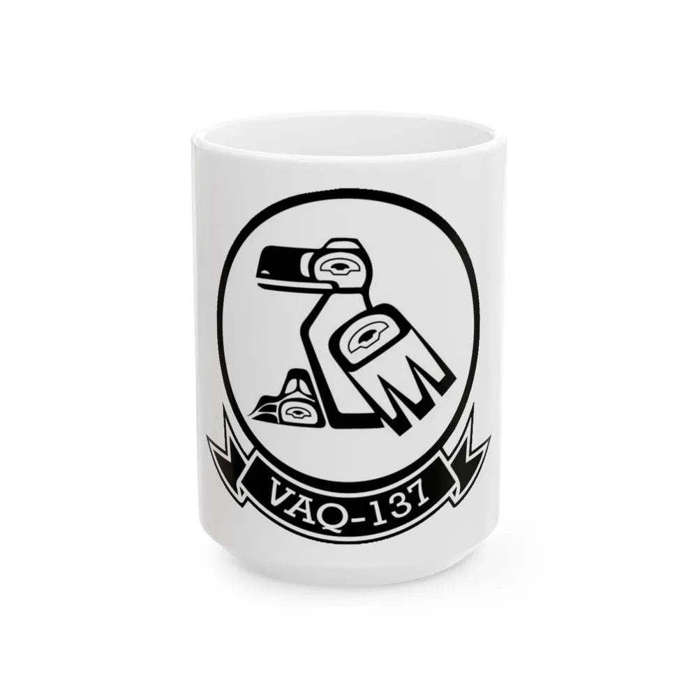 VAQ 137 Electronic Attack Squadron 137 (U.S. Navy) White Coffee Mug-15oz-Go Mug Yourself