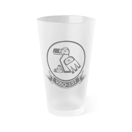 VAQ 137 Electronic Attack Squadron 137 (U.S. Navy) Frosted Pint Glass 16oz Default Title - Go Mug Yourself