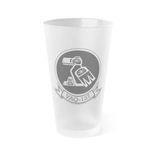 VAQ 137 ROOKS (U.S. Navy) Frosted Pint Glass 16oz-Go Mug Yourself