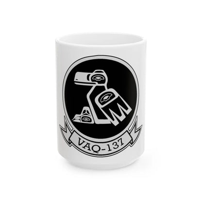 VAQ 137 ROOKS (U.S. Navy) White Coffee Mug-15oz-Go Mug Yourself