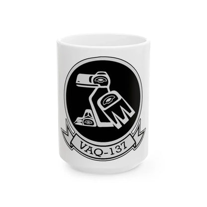 VAQ 137 ROOKS (U.S. Navy) White Coffee Mug 15oz - Go Mug Yourself