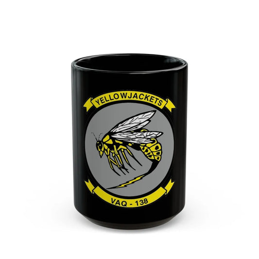 VAQ 138 Electronic Attack Squadron 138 (U.S. Navy) Black Coffee Mug-15oz-Go Mug Yourself