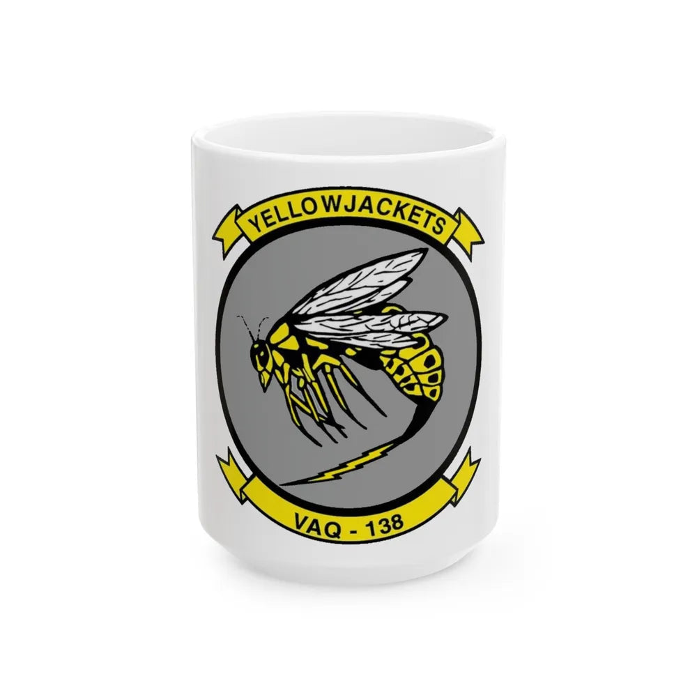 VAQ 138 Electronic Attack Squadron 138 (U.S. Navy) White Coffee Mug-15oz-Go Mug Yourself