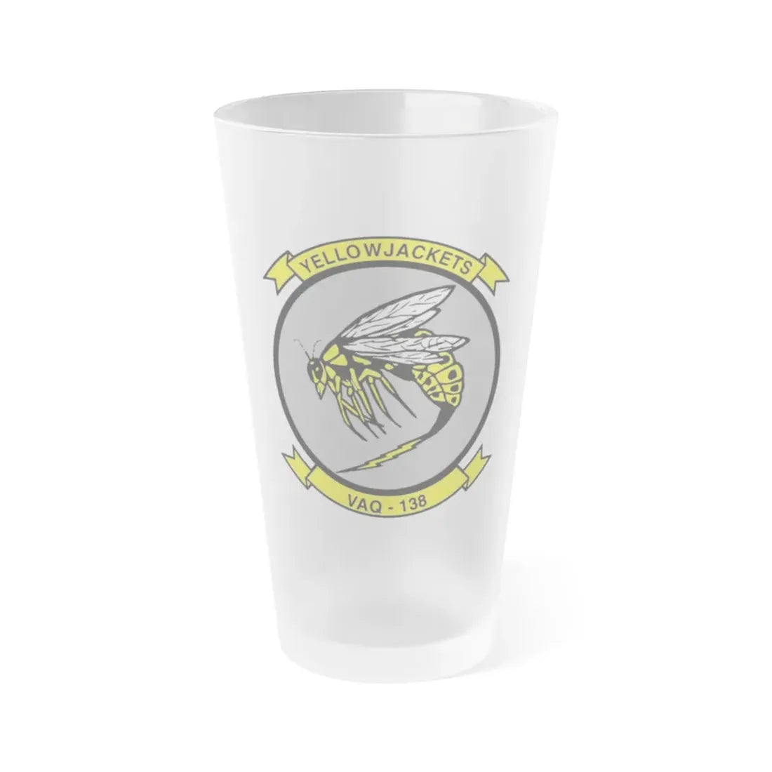 VAQ 138 Electronic Attack Squadron 138 (U.S. Navy) Frosted Pint Glass 16oz Default Title - Go Mug Yourself