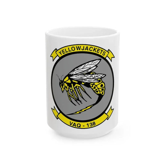 VAQ 138 Electronic Attack Squadron 138 (U.S. Navy) White Coffee Mug 15oz - Go Mug Yourself