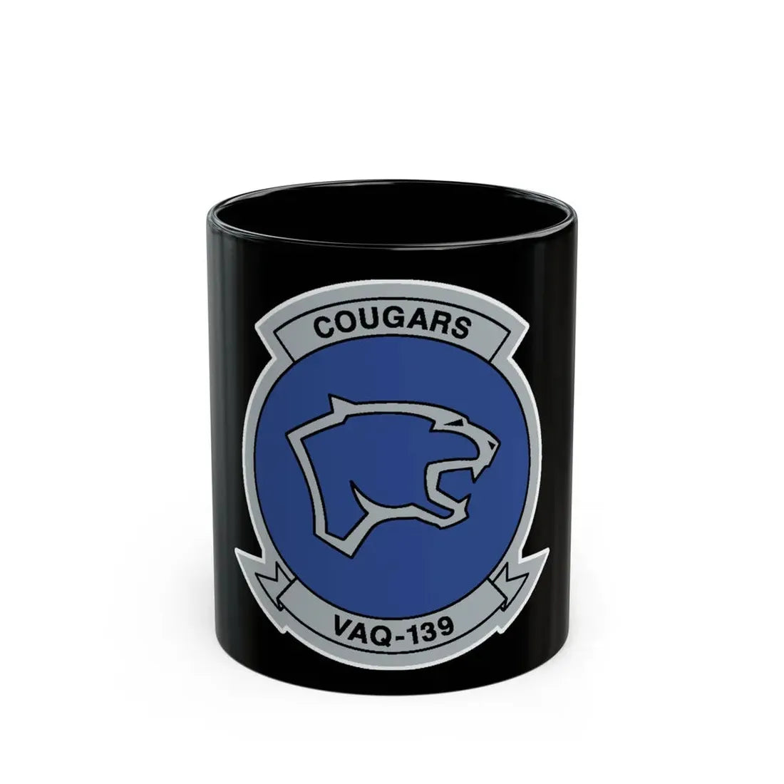 VAQ 139 Cougars (U.S. Navy) Black Coffee Mug 11oz - Go Mug Yourself
