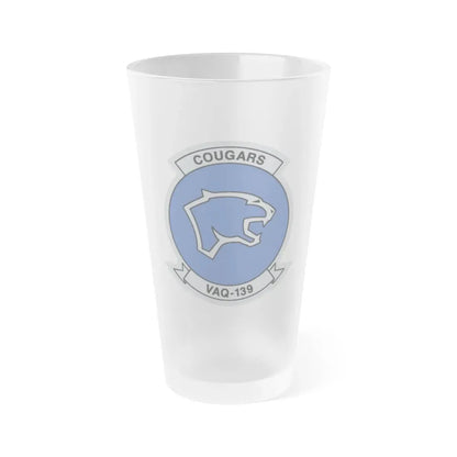 VAQ 139 Cougars (U.S. Navy) Frosted Pint Glass 16oz Default Title - Go Mug Yourself