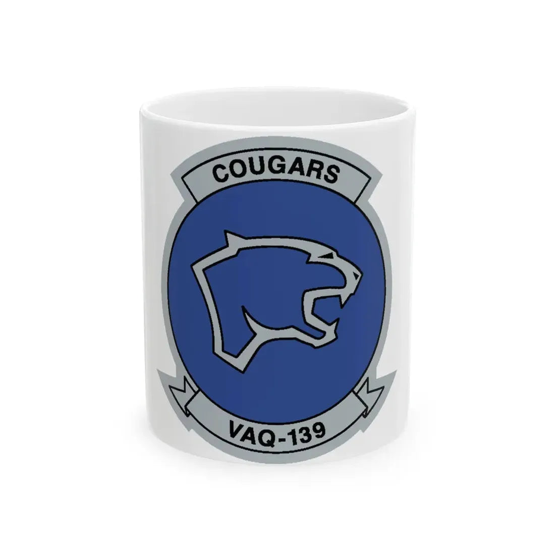 VAQ 139 Cougars (U.S. Navy) White Coffee Mug 11oz - Go Mug Yourself