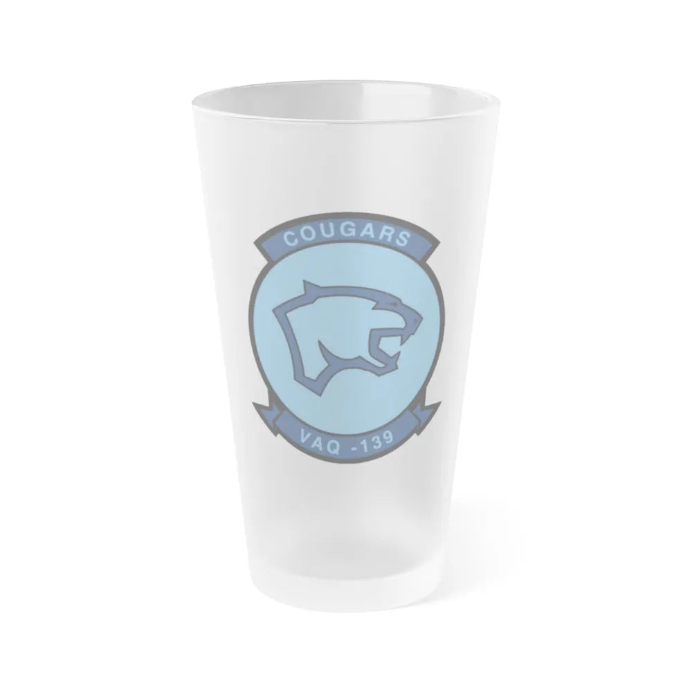 VAQ 139 (U.S. Navy) Frosted Pint Glass 16oz-Go Mug Yourself