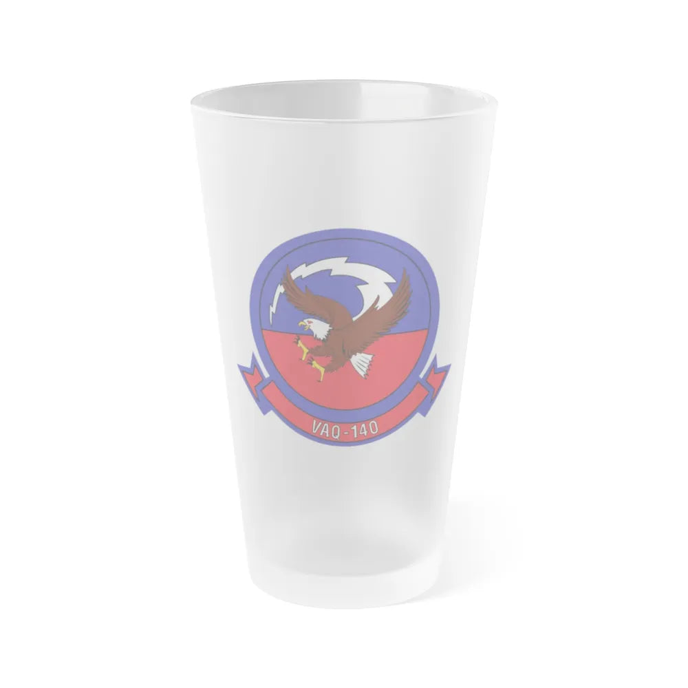 VAQ 140 Electronic Attack Squadron 140 (U.S. Navy) Frosted Pint Glass 16oz-Go Mug Yourself