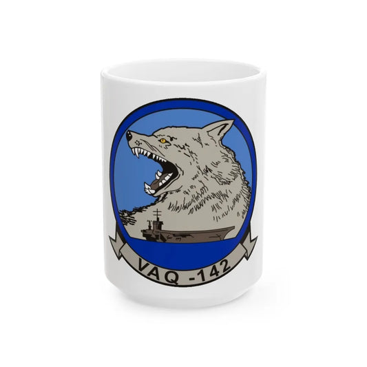 VAQ 142 (U.S. Navy) White Coffee Mug-15oz-Go Mug Yourself